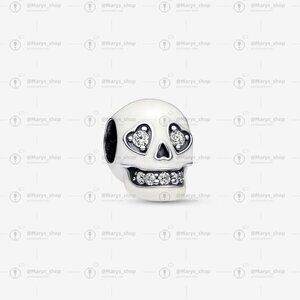 Pandora Glow-in-the-dark Sparkling Skull Charm|Pendant